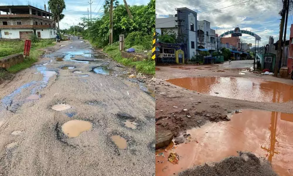 Poor condition of roads at YSR Colony in Vizianagaram