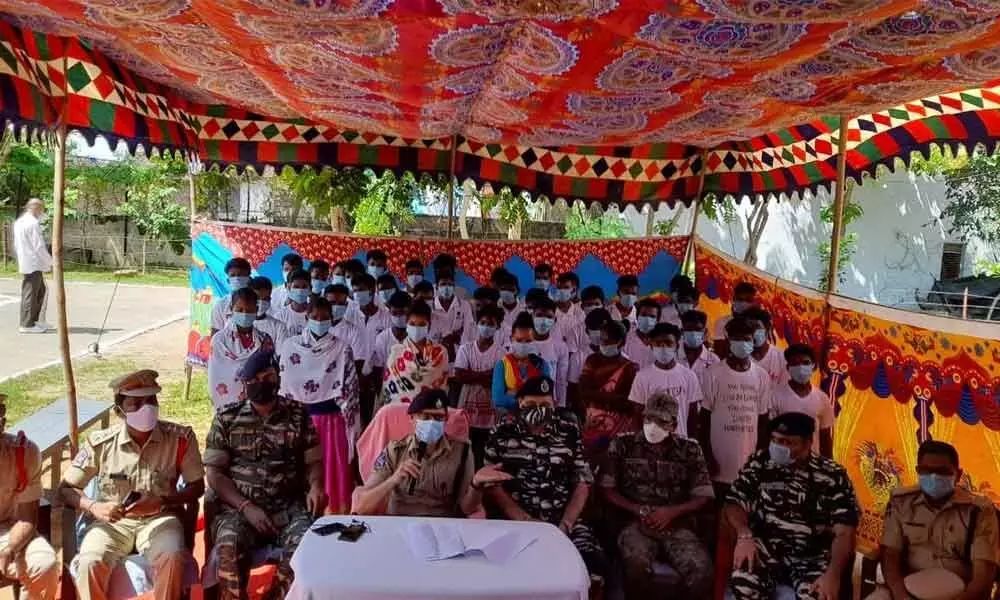 Kothagudem: 52 Maoist militia members surrender to police