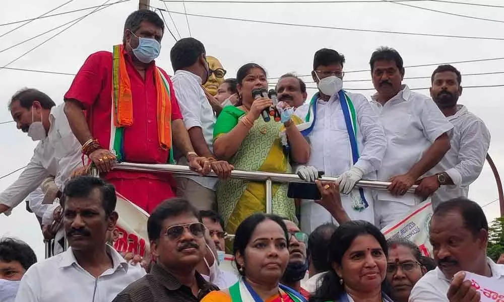 A rally was conducted from Kakatiya junction