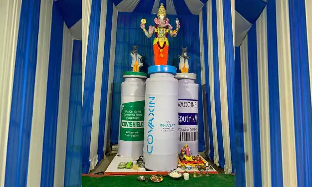 Vaccine Ganesh stands tall to remove hesitancy hurdles