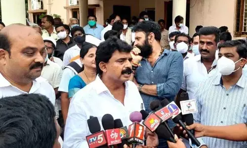 Transport Minister Perni Nani briefing media in Machilipatnam on Sunday