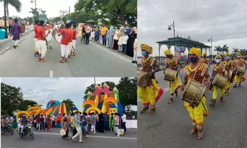 Citizens have a whale of a time at Tank Bund
