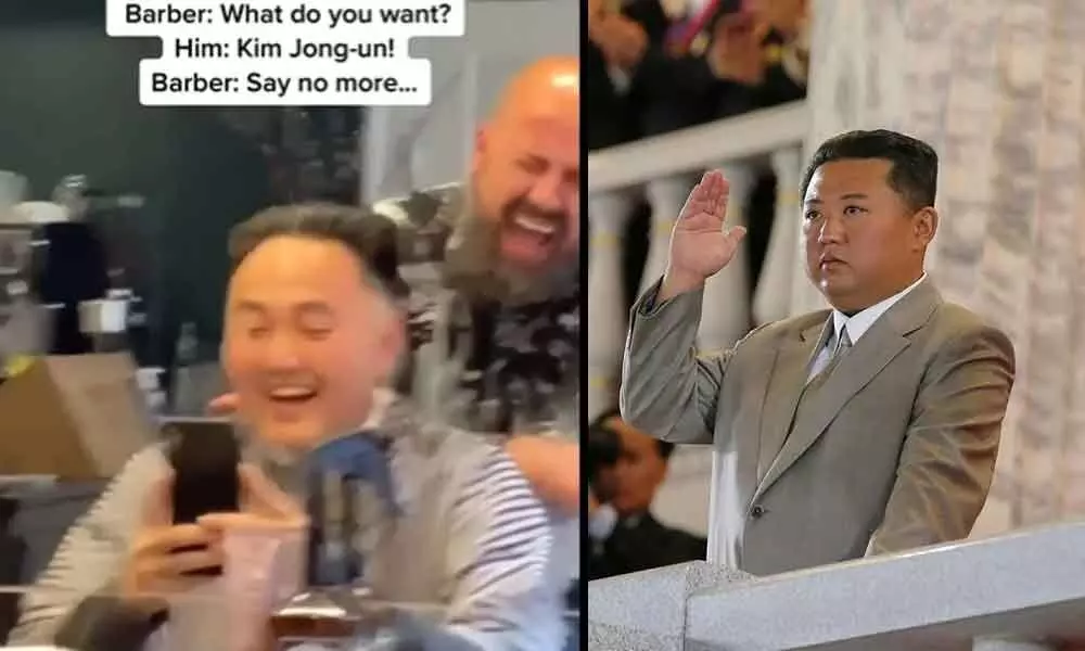 Man asks barber to style his hair like Kim Jong Un in viral video