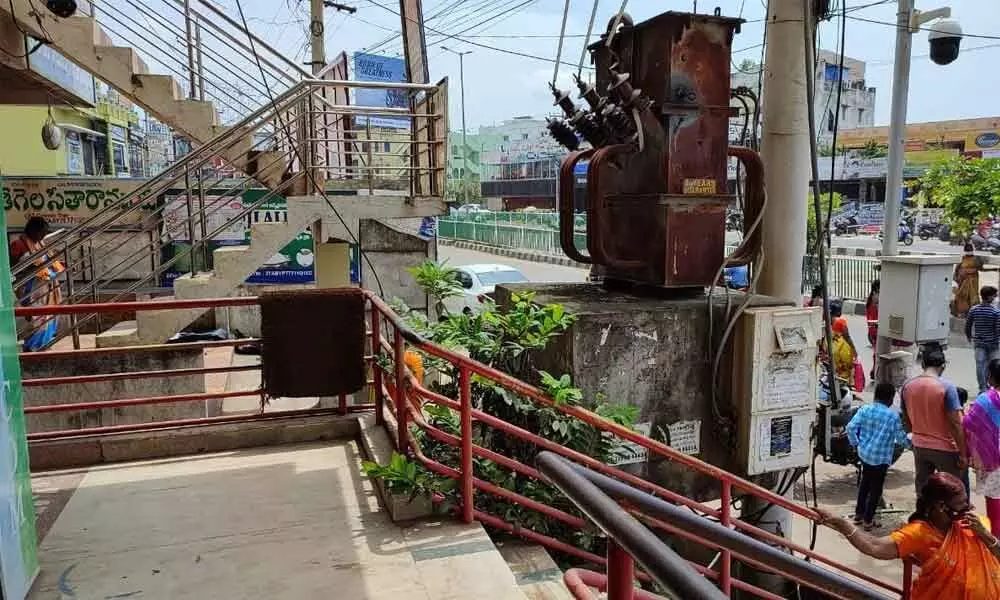 A transformer at Gopalapatnam without a fence poses risk to people as many gather at the place on a regular basis in Visakhapatnam