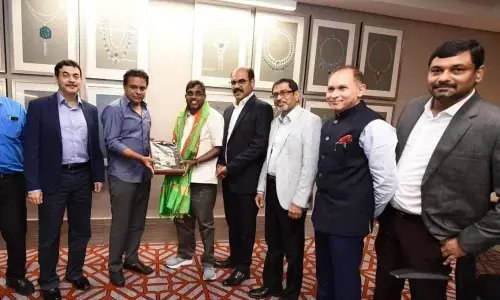 Malabar Group team with IT & Municipal Administration Minister K T Rama Rao in Hyderabad on Wednesday