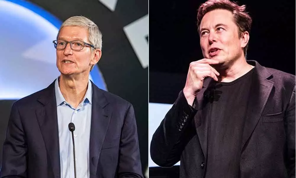 Apple CEO Tim Cook and Tesla CEO Elon Musk