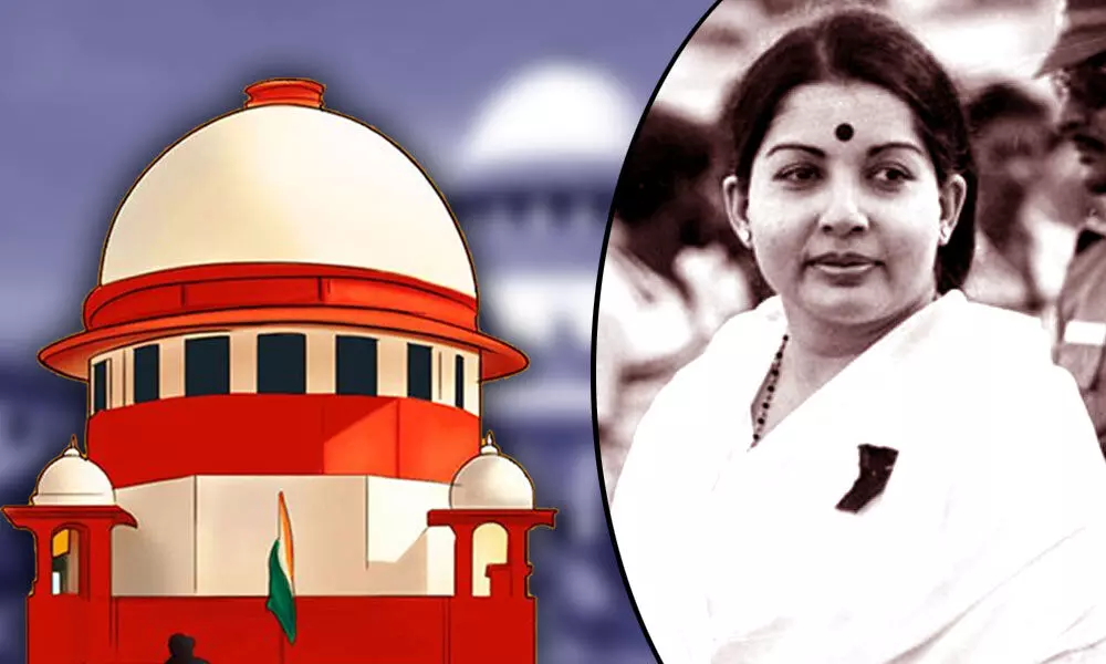 former Tamil Nadu Chief Minister J. Jayalalithaa informed the Supreme Court