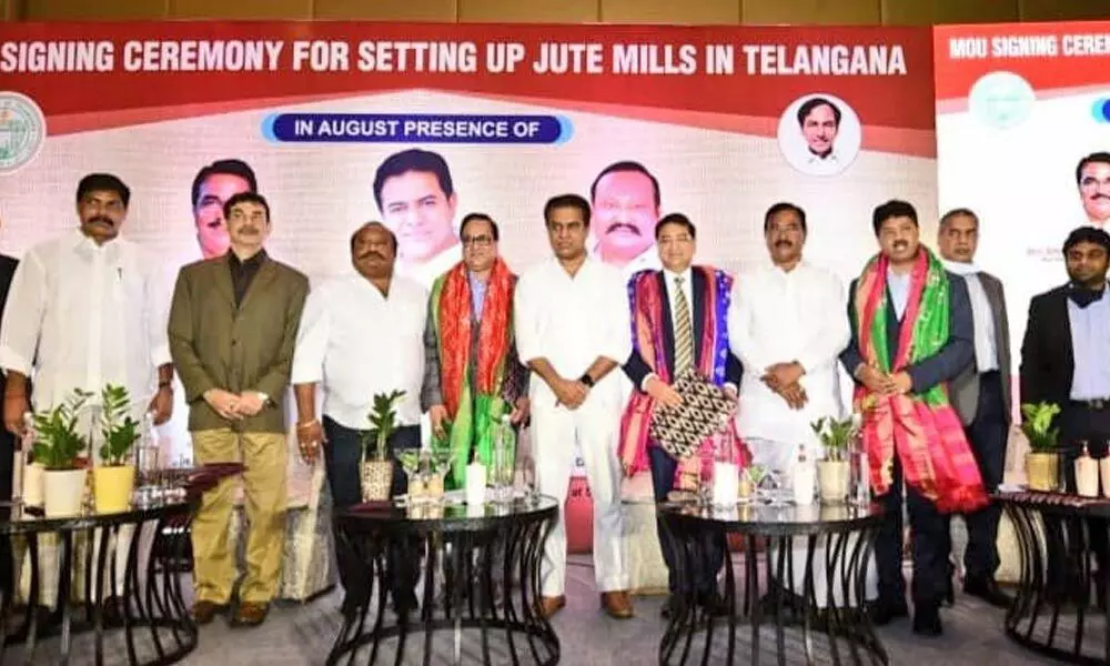 Jute industries will provide employment opportunities to around 10,400 people, KTR said