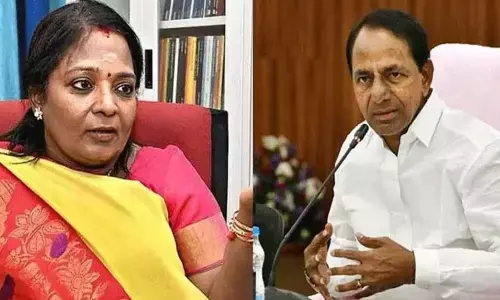 Telangana governor Tamilisai Soundararajan and Chief Minister K Chandrasekhar Rao