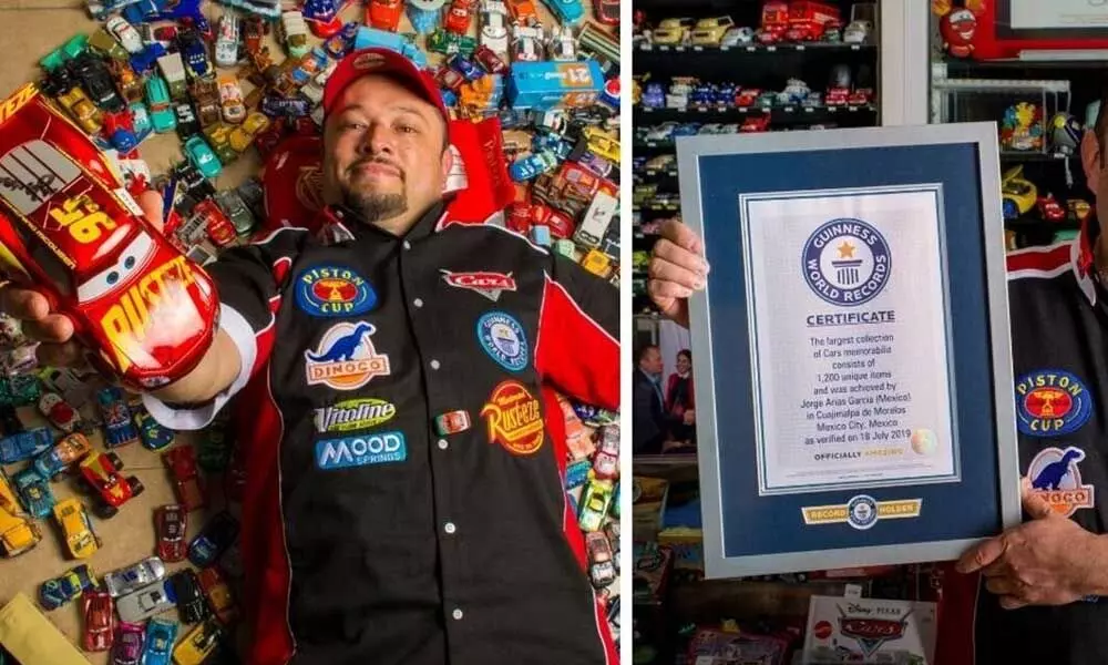 Jorge Arias has entered Guinness World Records 2022 for largest cars memorabilia. (Source: Guinness World Records.com)
