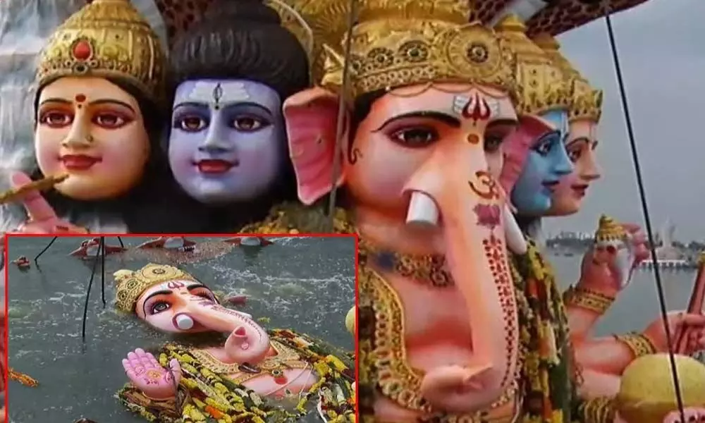 Immersion of Khairatabad Ganesh idol