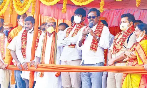 Khammam: Puvvada takes part in Shobha Yatra