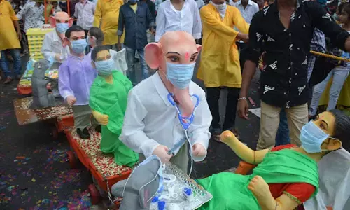 Ganesh in myriad forms steal devotees’ thunder