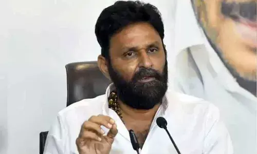 Civil supplies Minister Kodali Nani interacts with media in Vijayawada on Sunday