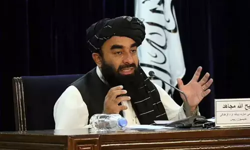 Taliban spokesman Zabihullah Mujahid