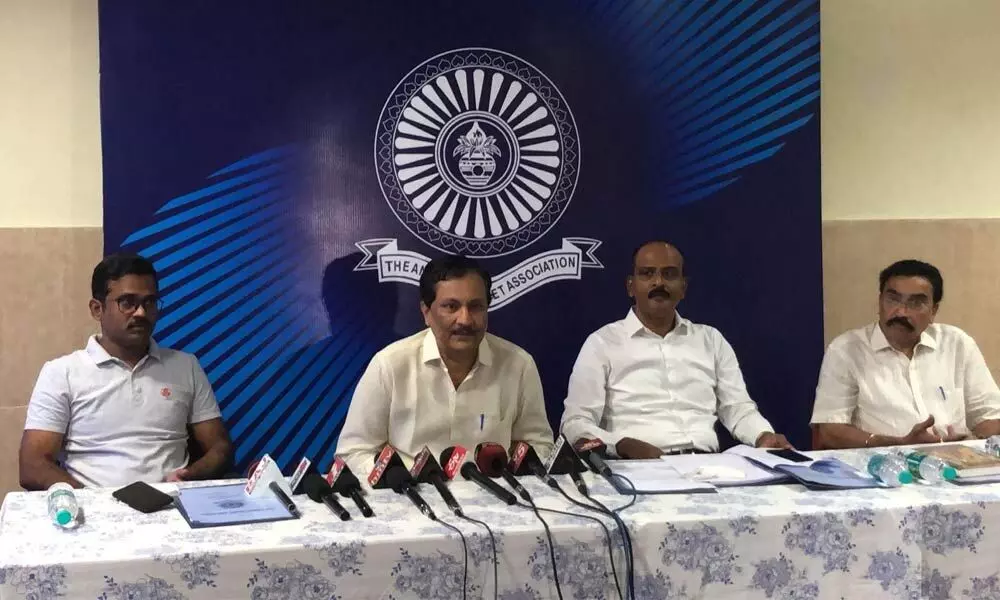 Representatives of Andhra Cricket Association speaking at a press conference in Visakhapatnam on Wednesday