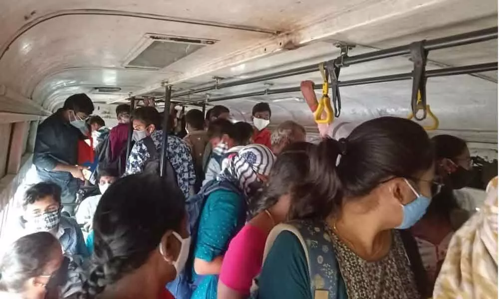 Sanitation of buses, provision of sanitiser to passengers