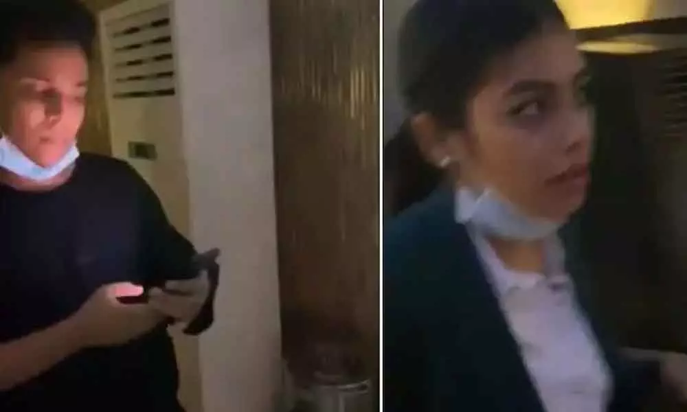 A woman alleges in her video that she was denied entry to a restaurant in South Delhi because she was wearing a saree. (Photo courtesy: Twitter)