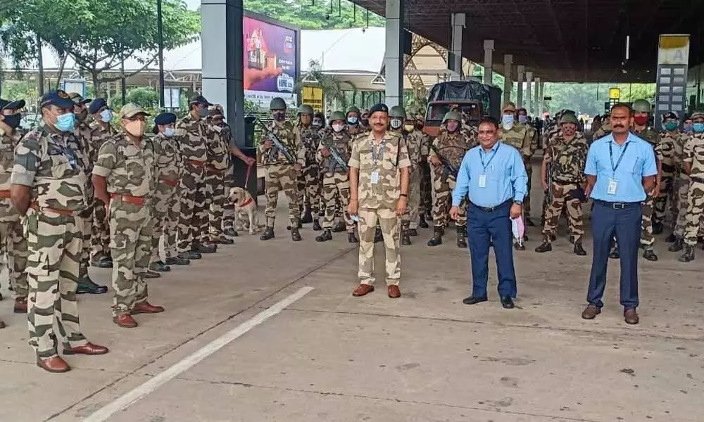 Various agencies preparing to conduct a bomb threat mock drill at Visakhapatnam Airport on Thursday