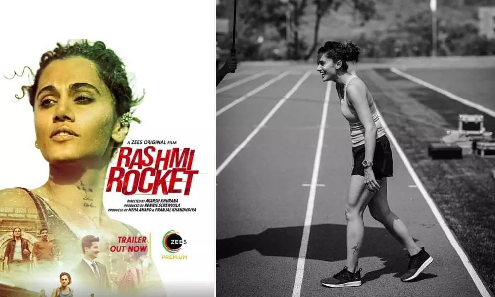 Taapsee Pannu shared a monochrome pic from Rashmi Rocket movie!
