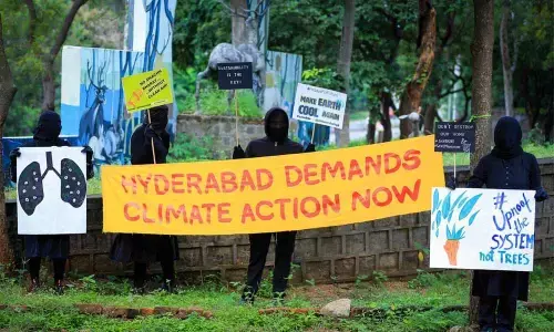 Fridays for Future holds protest to save green cover