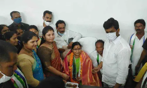 Deputy Chief Minister P Pushpasreevani with MPP of Kurupam