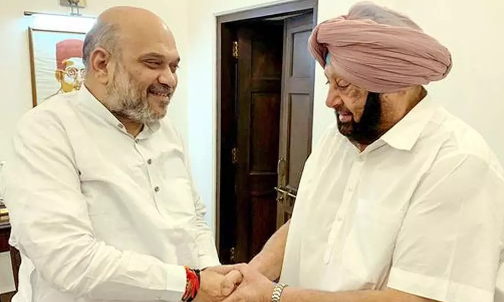 Punjab Chief Minister Amarinder Singh met Union Home Minister Amit Shah