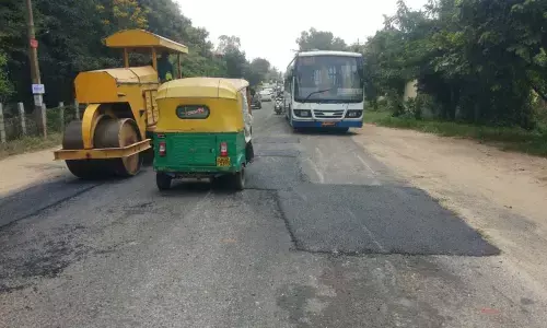 BBMP fixes potholes after public anger