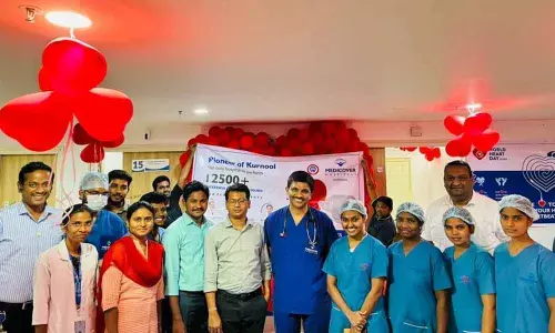Cardiologists from Medicover Hospitals call on Joint Collector Ramasunder Reddy and SP Sudhir Kumar Reddy in Kurnool on Wednesday on the occasion of  World Health Day.