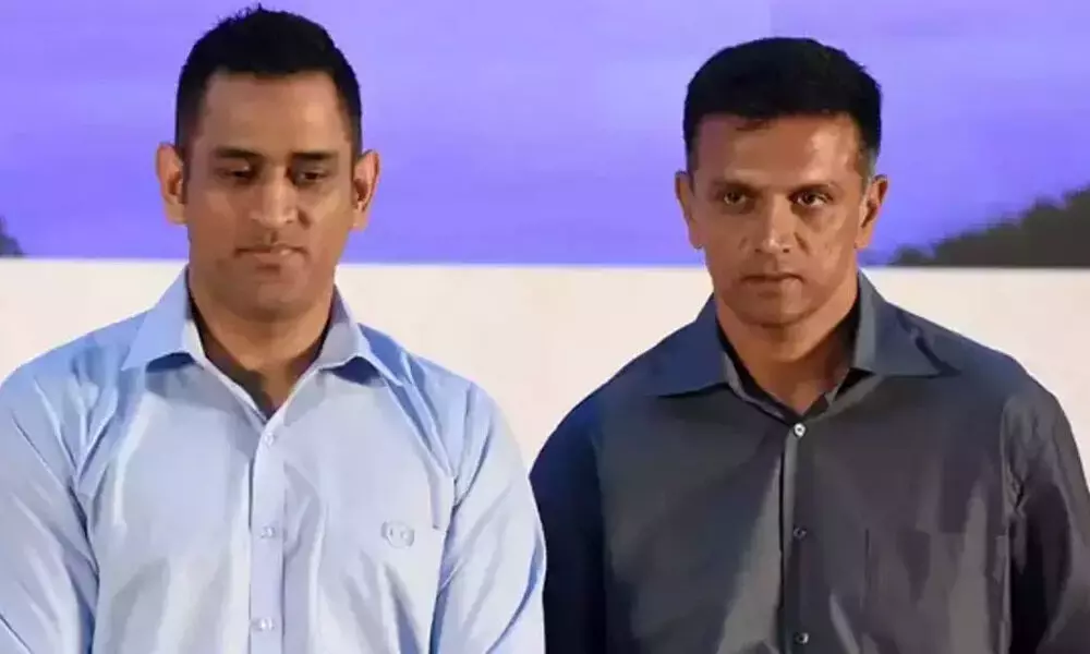 MS Dhoni and Rahul Dravid (TOI Photo)