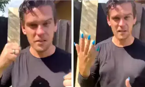 US Self-Defence Instructor Showing How To Punch With Fake Nails