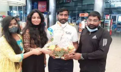 Karate Championship 9th rank holder reaches Hyderabad