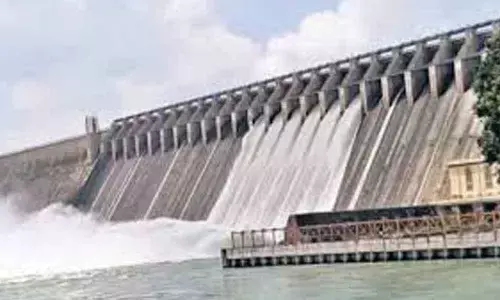 6 crest gates of Nagarjuna Sagar opened