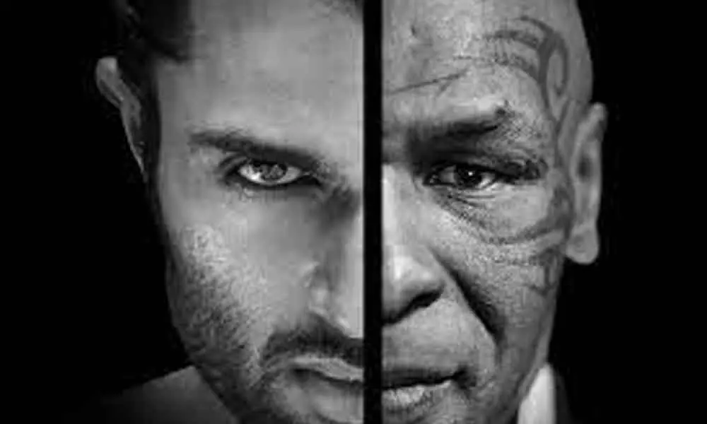 Mike Tyson lands a punch in Vijay Deverakondas Liger