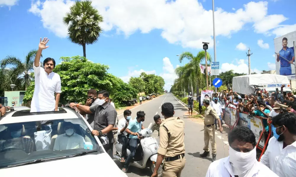 Pawan Kalyan hold meeting at Balajipeta