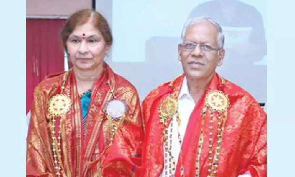 Madamanchi Arjunadevi and Dr Sakamuri Siva Rambabu