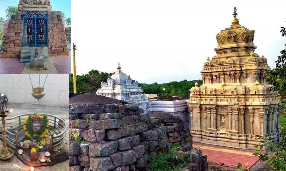 A view of the Sri Someswara Swamy temple at Appikonda in Visakhapatnam