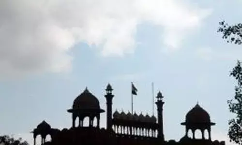 Cloudy sky over Delhi