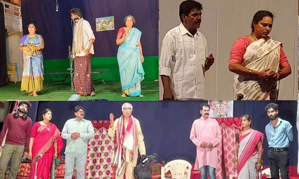 Scene from Naa Gudu playlet ; A scene from Yadi playlet;  Scene From Jeevana vedam playlet