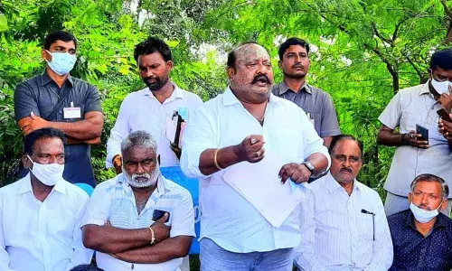 BC Welfare and Civil Supplies Minister Gangula Kamalakar addressing a gathering in Huzurabad on Sunday