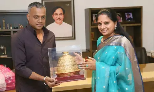 Director Gautham Vasudev Menon and Kalvakuntla Kavitha