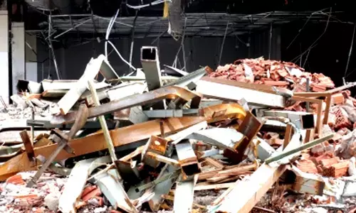 A 40-feet long and 10-feet high wall collapsed in the national capital