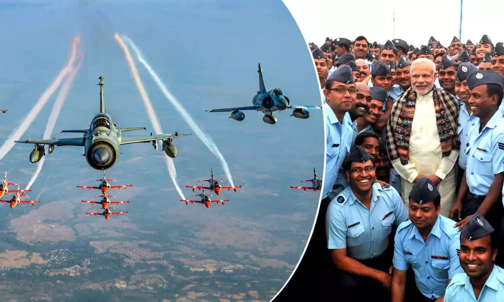 PM Modi greets air warriors on Air Force Day