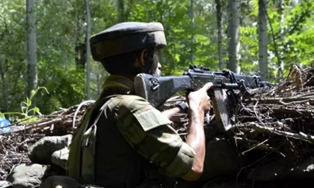 An encounter has started between terrorists and security forces at Methan in Srinagar