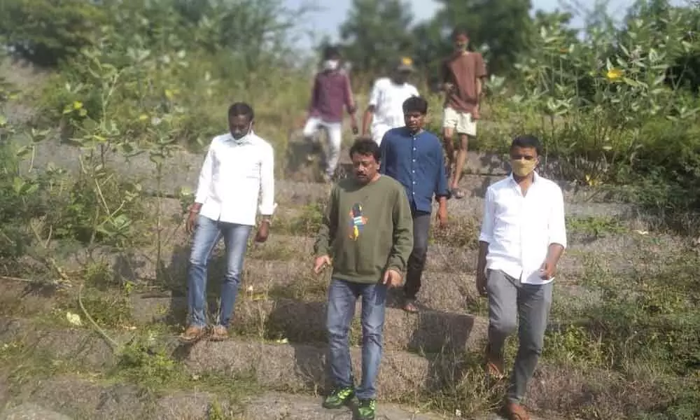 RGV in search of a shooting location at Fort Warangal on Sunday
