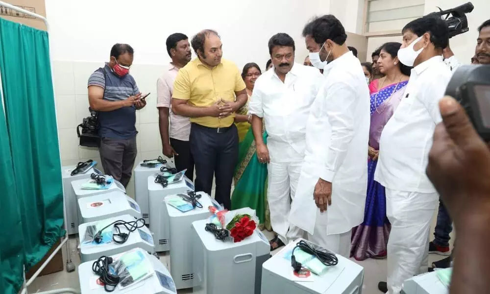 The newly built Community Health Centre under Telangana Vaidya Vidhan has been inaugurated in Ameerpet by the Union Minister Kishan Reddy and minister Talasani Srinivas Yadav here on Thursday