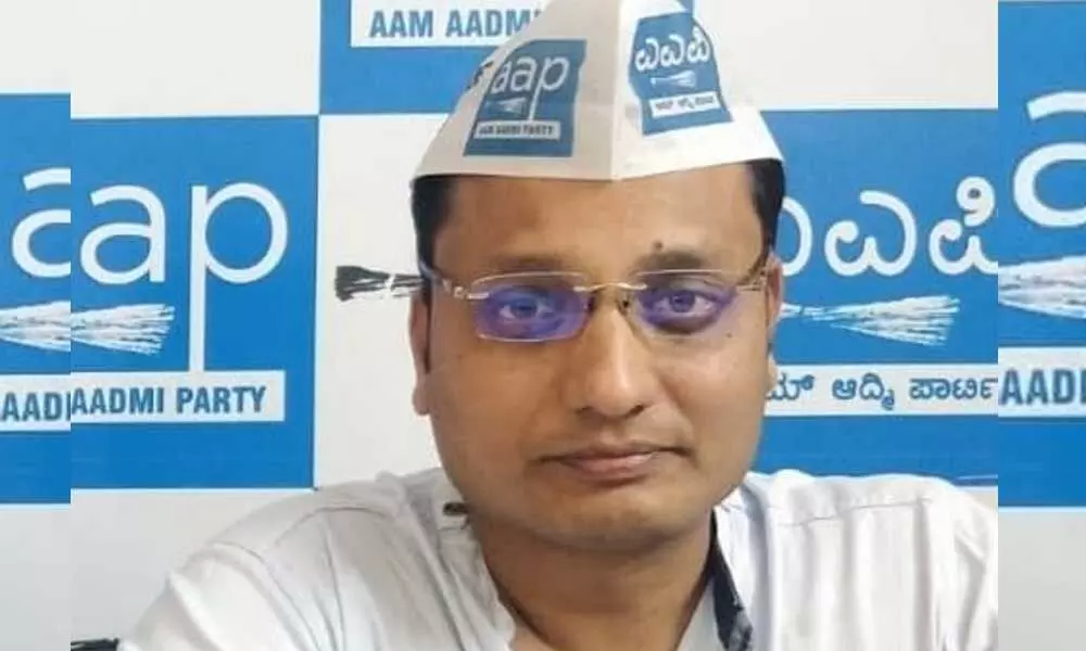 Aam Aadmi Party (AAP) Karnataka spokesperson Sharat Khadri