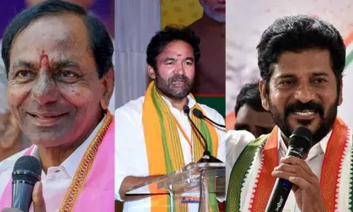 K Chandrashekar Rao, G Kishan Reddy and A Revanth Reddy