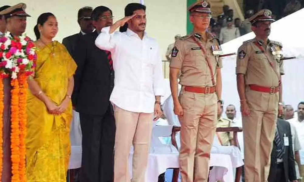 YS Jagan pays tribute to Martyrs on Police Martyrs Day