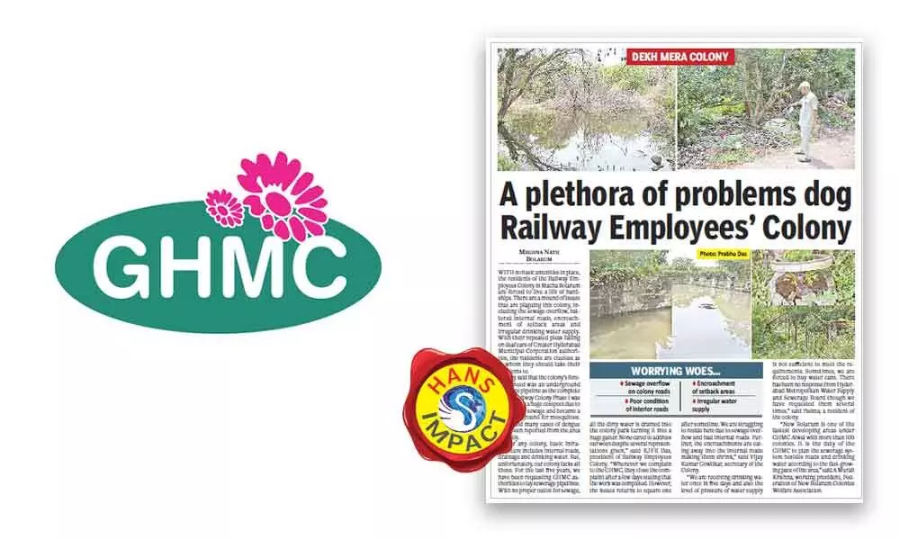 Hyderabad: Finally, GHMC officials inspect civic issues at Railway Employees Colony